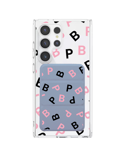 Android Magnetic Trifold Wallet Case - Blackpink Monogram