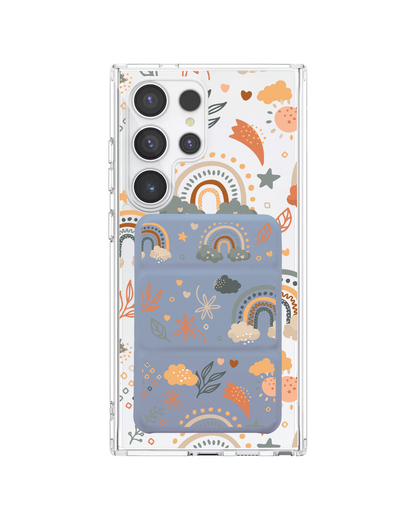 Android Magnetic Trifold Wallet Case - Boho 2.0