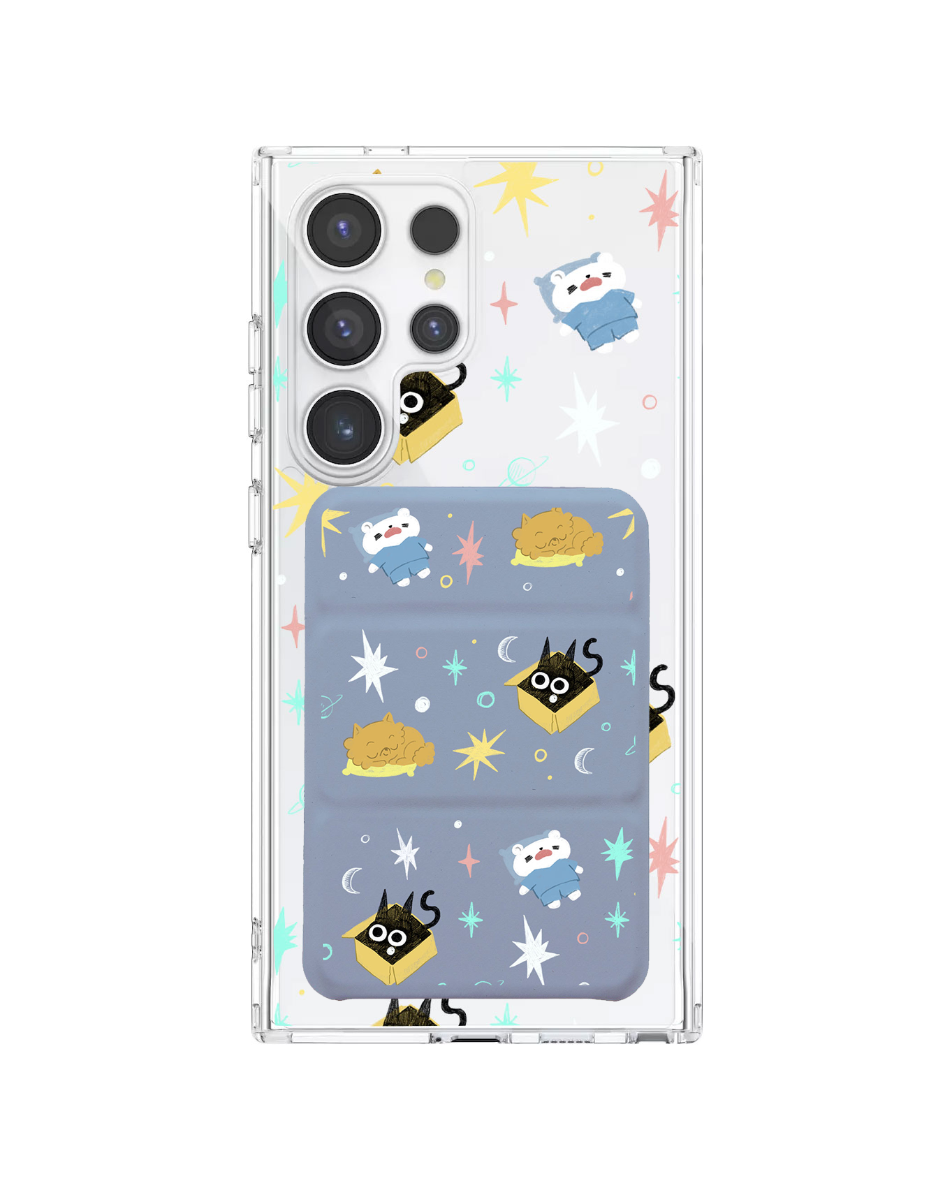 Android Magnetic Trifold Wallet Case - Nightover