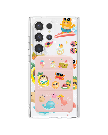 Android Magnetic Trifold Wallet Case - Summer