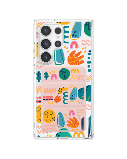 Android Magnetic Trifold Wallet Case - Silent Art