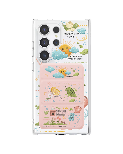 Android Magnetic Trifold Wallet Case - Growth