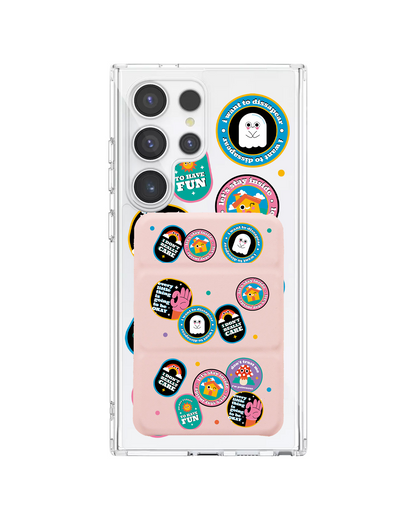 Android Magnetic Trifold Wallet Case - Monster Sticker Pack