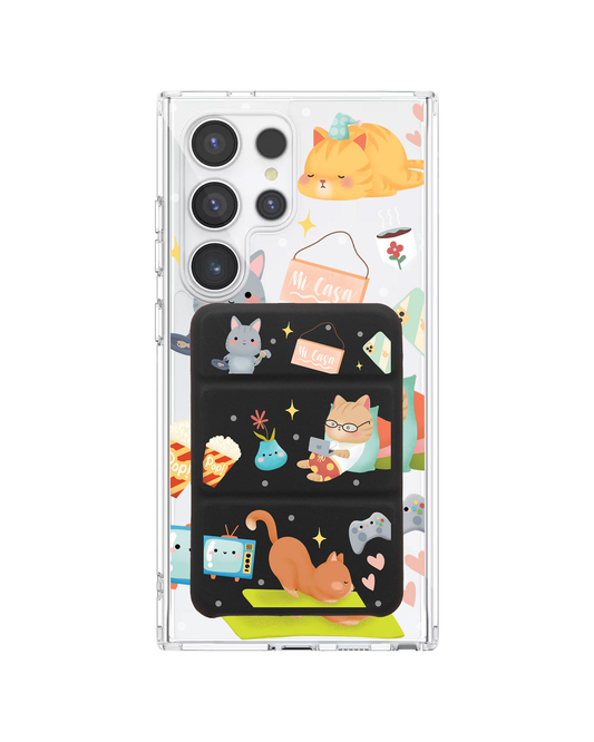 Android Magnetic Trifold Wallet Case - Stay Home
