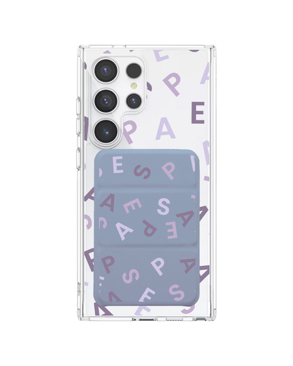 Android Magnetic Trifold Wallet Case - Aespa Monogram