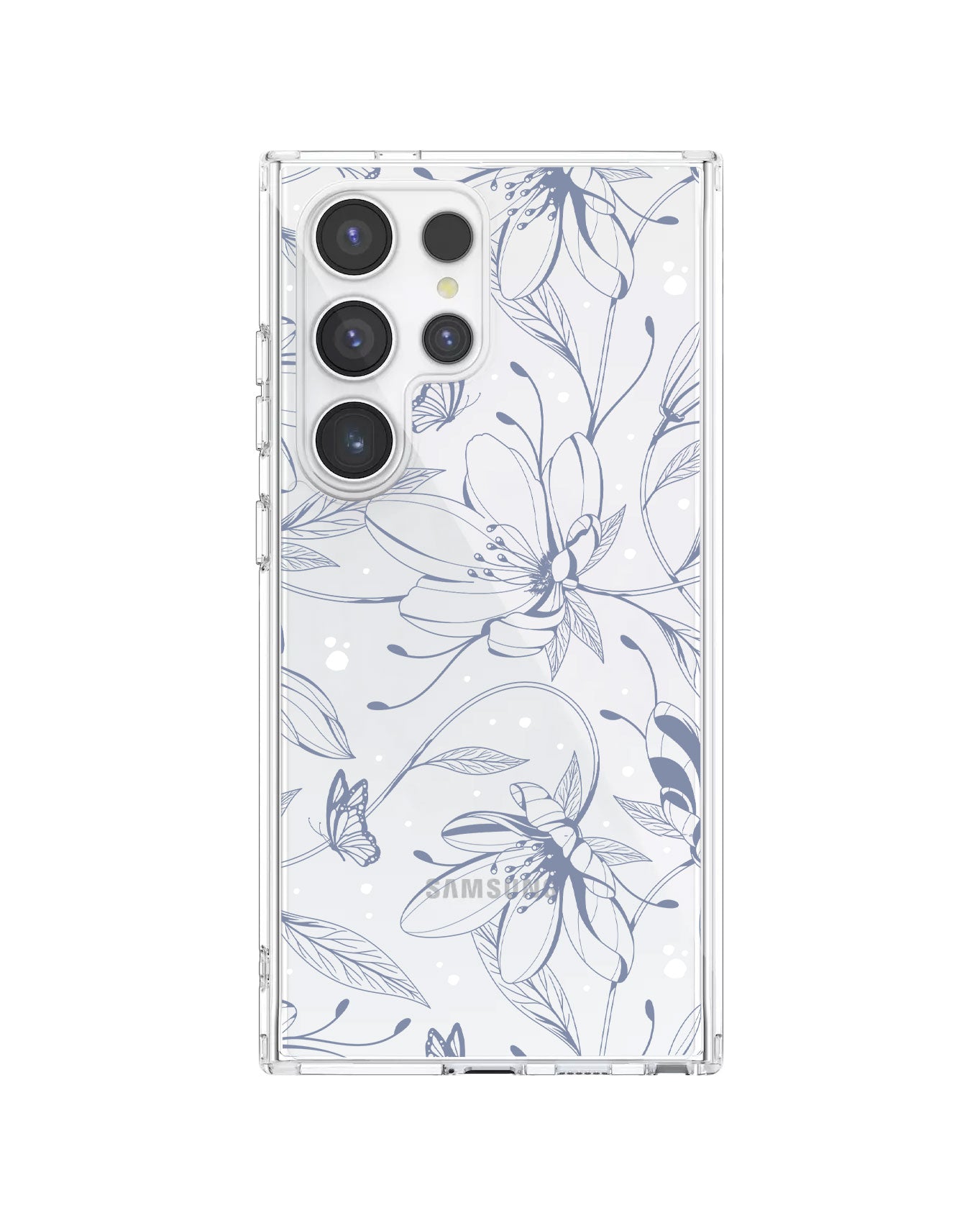 Android Rearguard Hybrid Case - Sketchy Flower & Butterfly 2.0