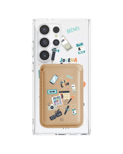 Android Magnetic Wallet Case - Journalism