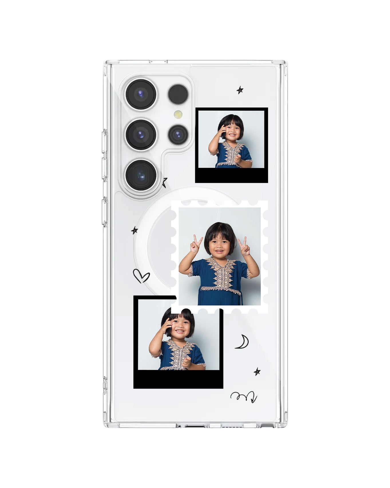 Magsafe Case - Face Grid Black Polaroid