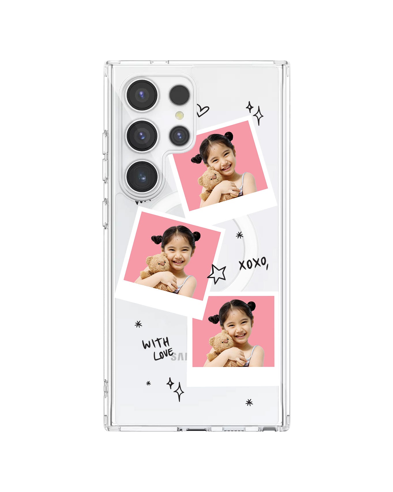 Magsafe Case - Face Grid White Polaroid