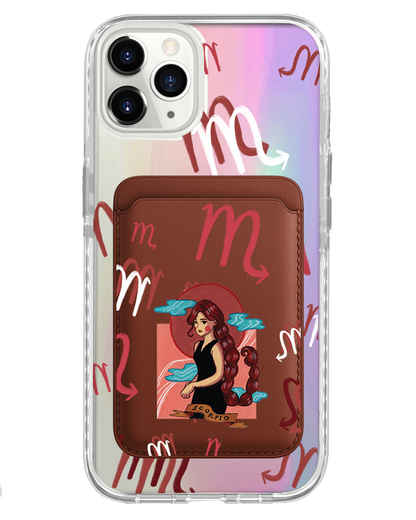iPhone Magnetic Wallet Holo Case - Scorpio
