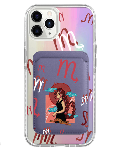 iPhone Magnetic Wallet Holo Case - Scorpio