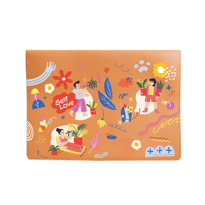 Vegan Leather Sleeve - Self Love Sticker Pack 1.0