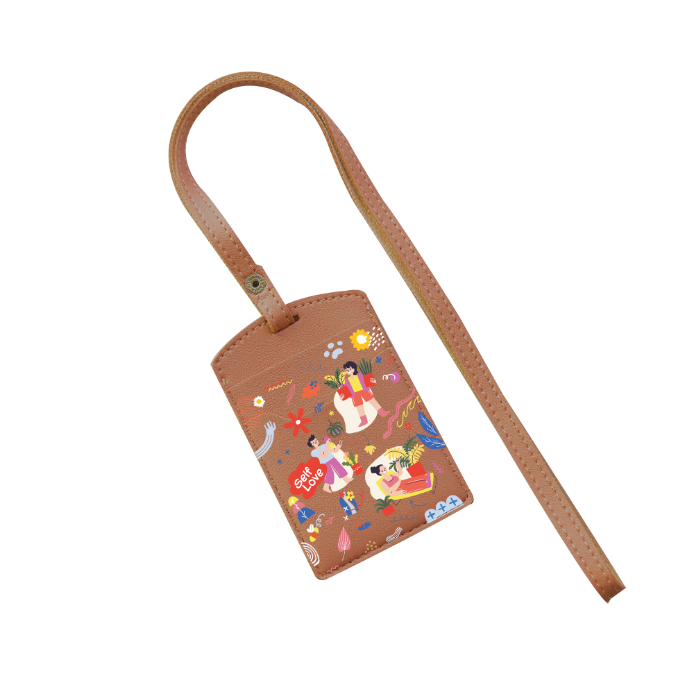 Vegan Leather Lanyard - Self Love Sticker pack 1.0