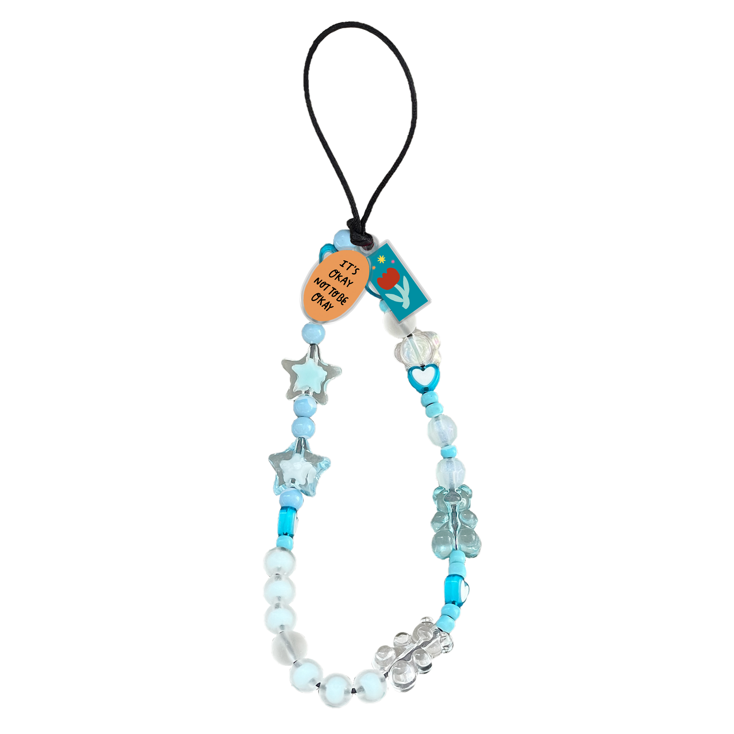 Beaded Strap with Acrylic Charm - Selflove Cubicle