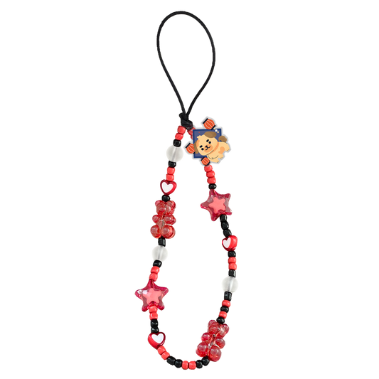 Beaded Strap with Acrylic Charm - Dog (Chinese Zodiac / Shio)