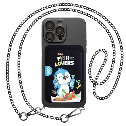 iPhone Magnetic Wallet Silicone Case - Fish Lovers