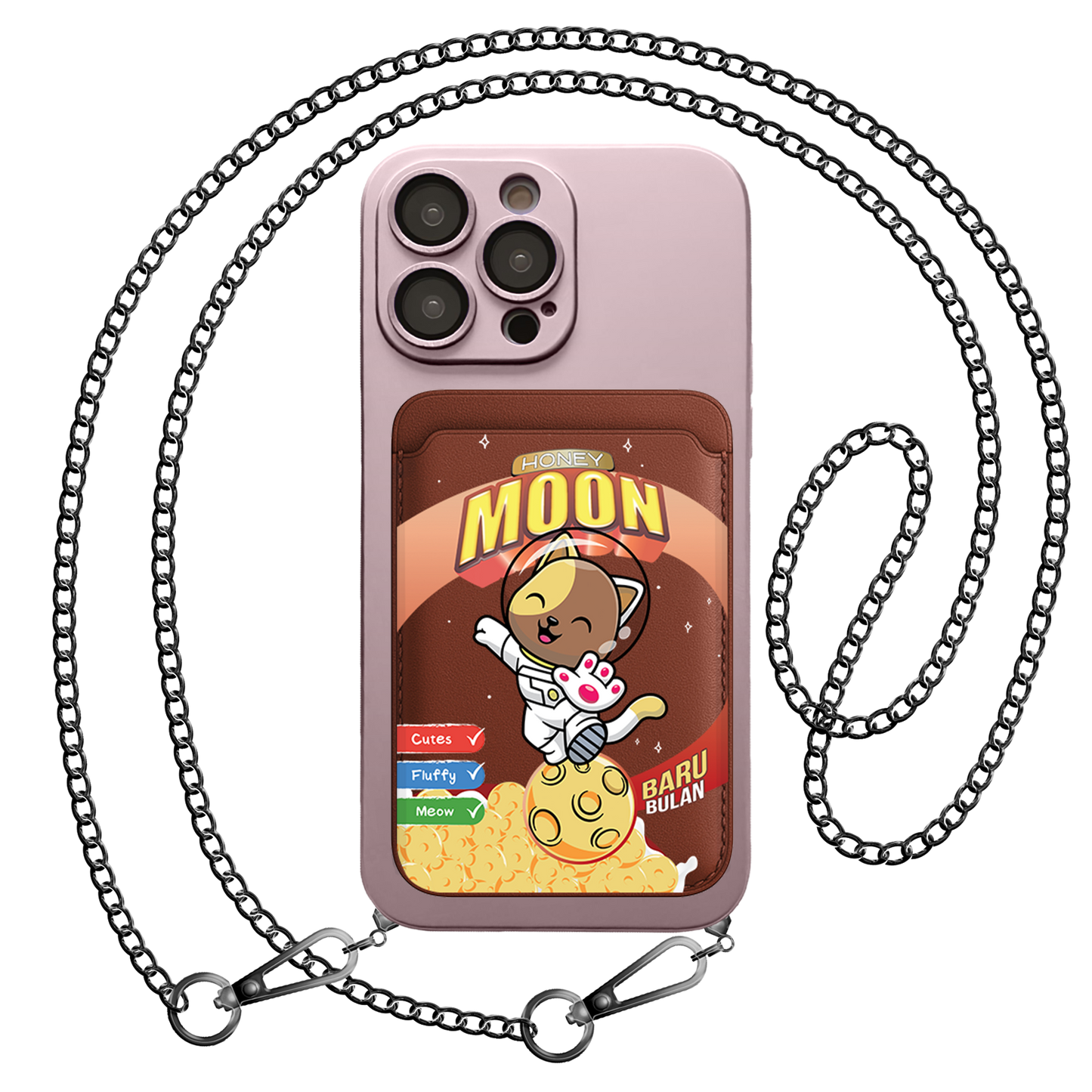 iPhone Magnetic Wallet Silicone Case - Honey Moon