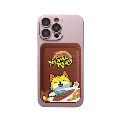 iPhone Magnetic Wallet Silicone Case - Nyam Nyam