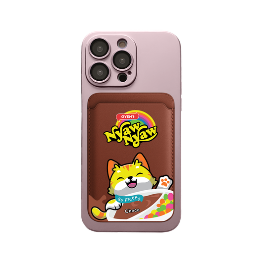 iPhone Magnetic Wallet Silicone Case - Nyam Nyam