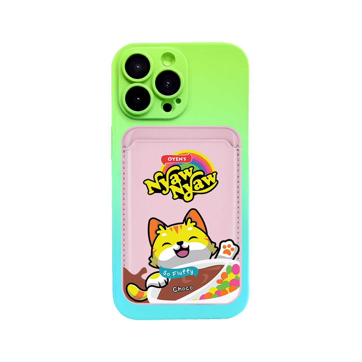 iPhone Magnetic Wallet Silicone Case - Nyam Nyam