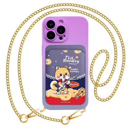 iPhone Magnetic Wallet Silicone Case - Monday