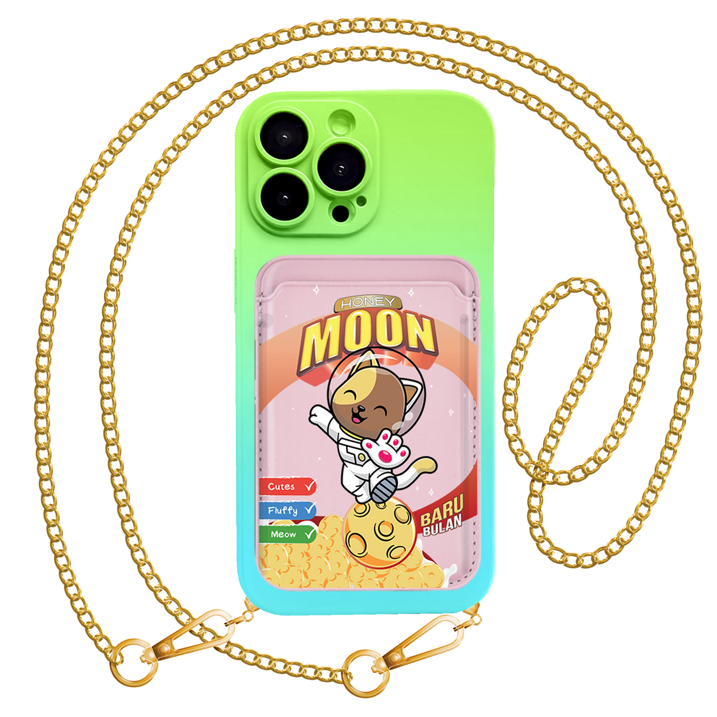 iPhone Magnetic Wallet Silicone Case - Honey Moon