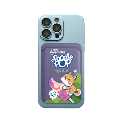 iPhone Magnetic Wallet Silicone Case - Poodle Pop