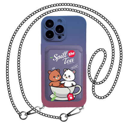 iPhone Magnetic Wallet Silicone Case - Spill the Tea