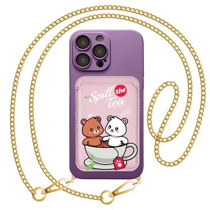 iPhone Magnetic Wallet Silicone Case - Spill the Tea