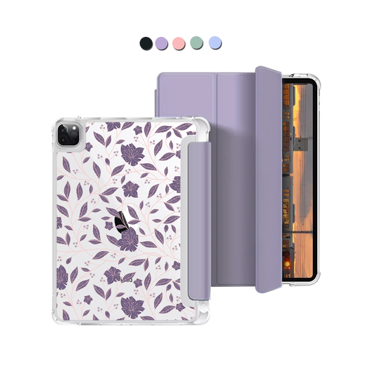 iPad Macaron Flip Cover - Sketchy Flower 4.0