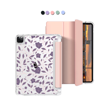 iPad Macaron Flip Cover - Sketchy Flower 4.0