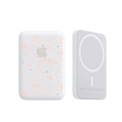 Magnetic Wireless Powerbank - Sketchy Flower & Butterfly 1.0