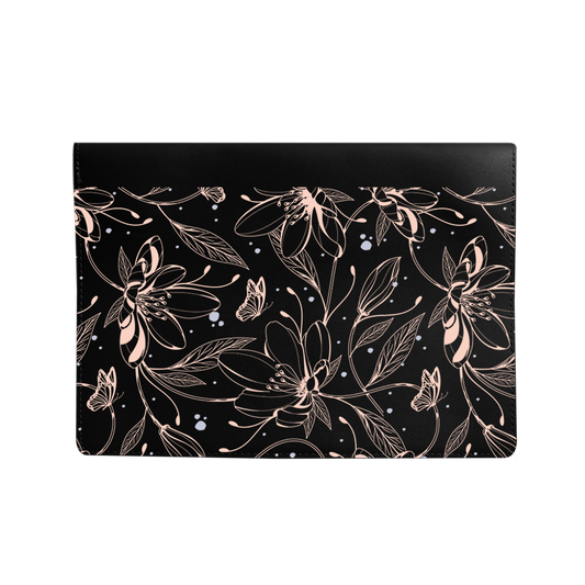 Vegan Leather Sleeve - Sketchy Flower & Butterfly 1.0