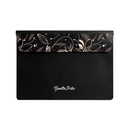 Vegan Leather Sleeve - Sketchy Flower & Butterfly 1.0