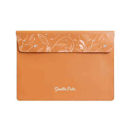 Vegan Leather Sleeve - Sketchy Flower & Butterfly 1.0