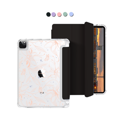 iPad Macaron Flip Cover - Sketchy Flower & Butterfly 1.0