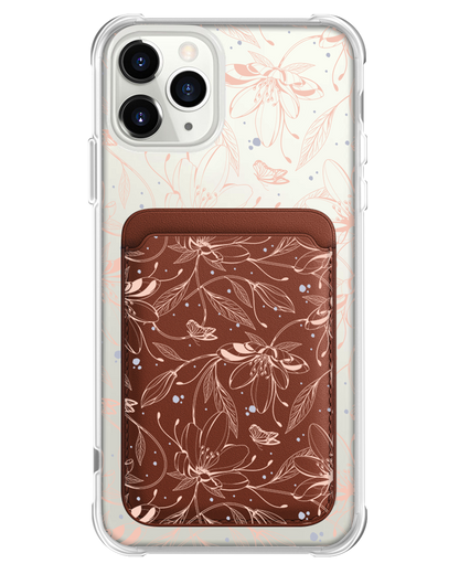 iPhone Magnetic Wallet Case - Sketchy Flower & Butterfly 1.0