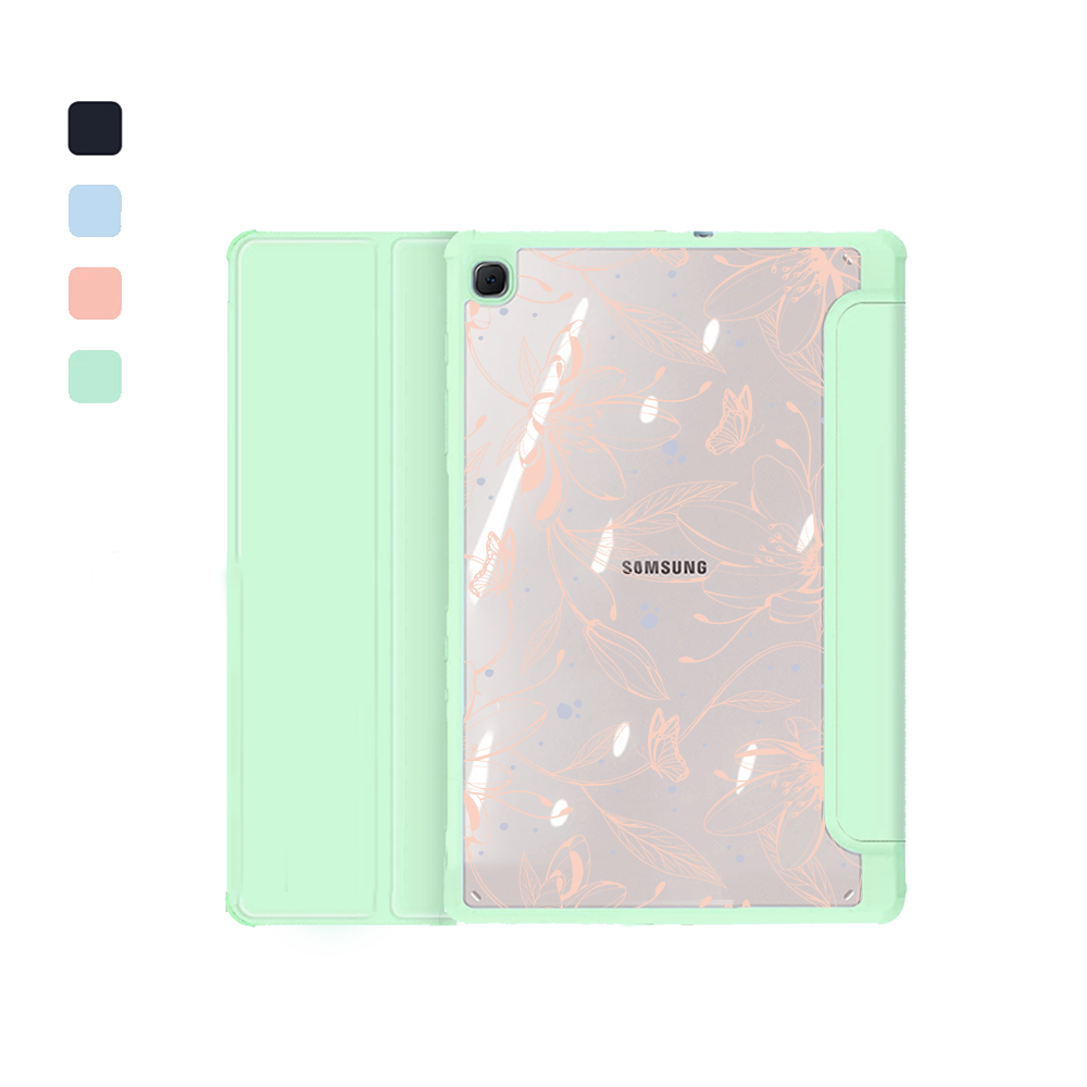 Android Tab Acrylic Flipcover - Sketchy Flower & Butterfly 1.0