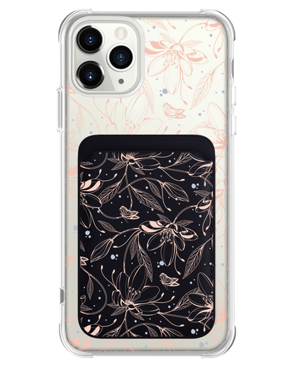 iPhone Magnetic Wallet Case - Sketchy Flower & Butterfly 1.0