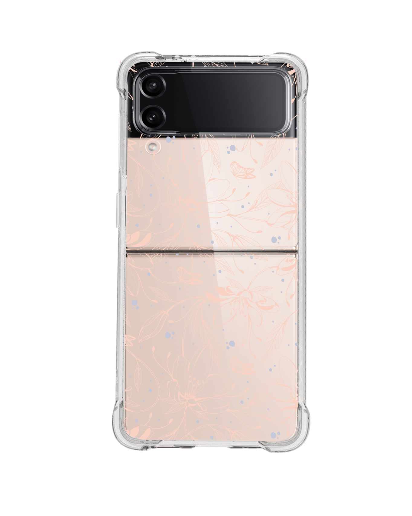 Android Flip / Fold Case - Sketchy Flower & Butterfly 1.0