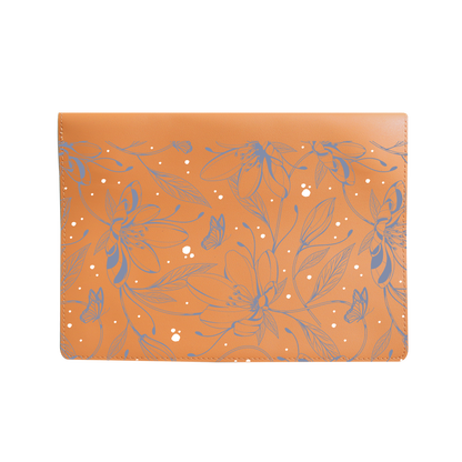 Vegan Leather Sleeve - Sketchy Flower & Butterfly 2.0