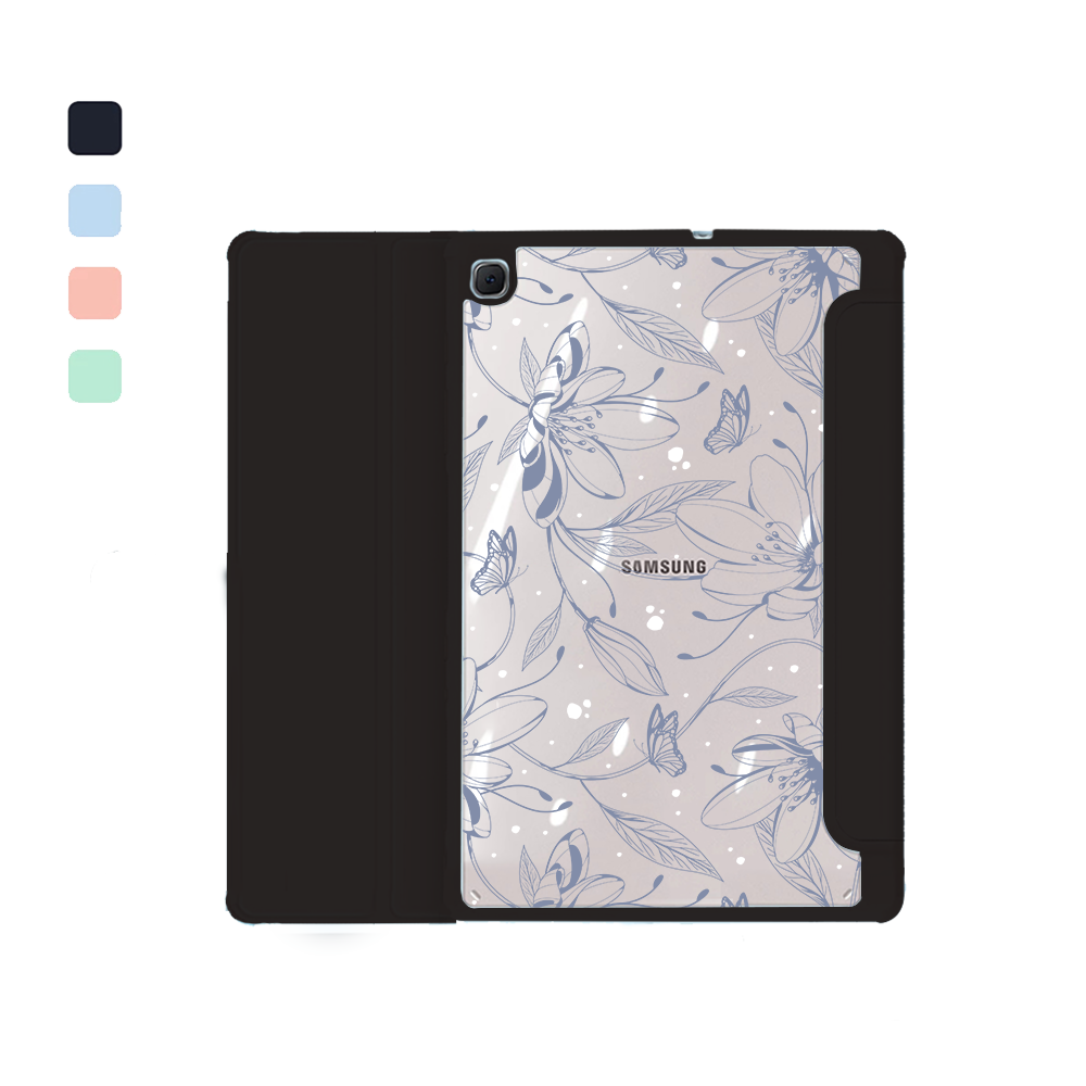 Android Tab Acrylic Flipcover - Sketchy Flower & Butterfly 2.0