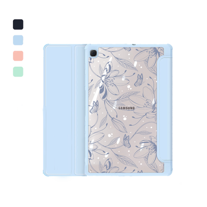 Android Tab Acrylic Flipcover - Sketchy Flower & Butterfly 2.0