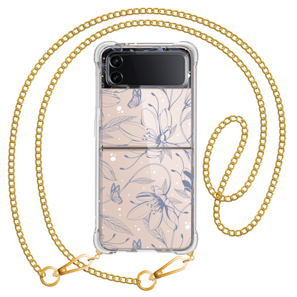 Android Flip / Fold Rearguard Hybrid - Sketchy Flower & Butterfly 2.0