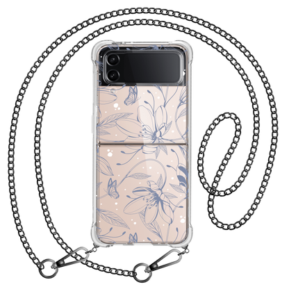 Android Flip / Fold Rearguard Hybrid - Sketchy Flower & Butterfly 2.0