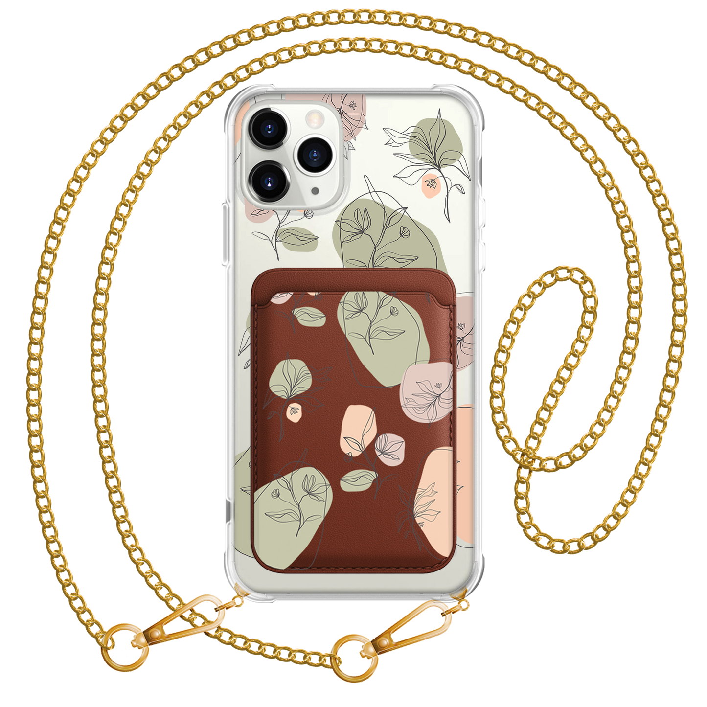 iPhone Magnetic Wallet Case - Sketchy Flowers