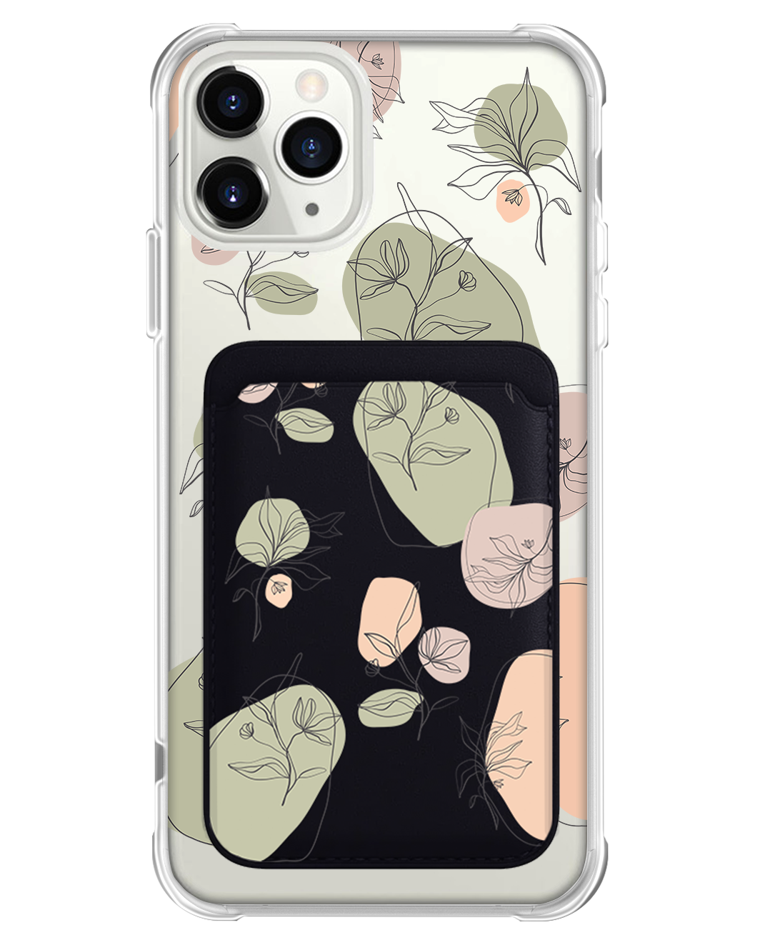 iPhone Magnetic Wallet Case - Sketchy Flowers