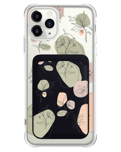 iPhone Magnetic Wallet Case - Sketchy Flowers