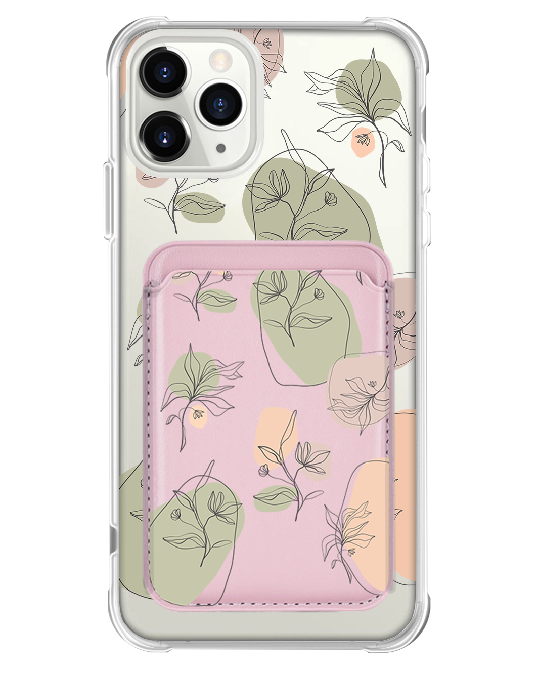 iPhone Magnetic Wallet Case - Sketchy Flowers