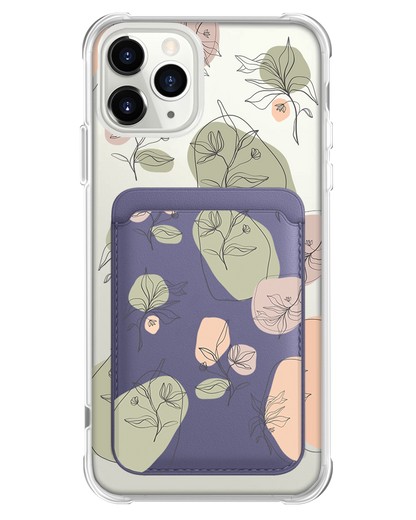 iPhone Magnetic Wallet Case - Sketchy Flowers